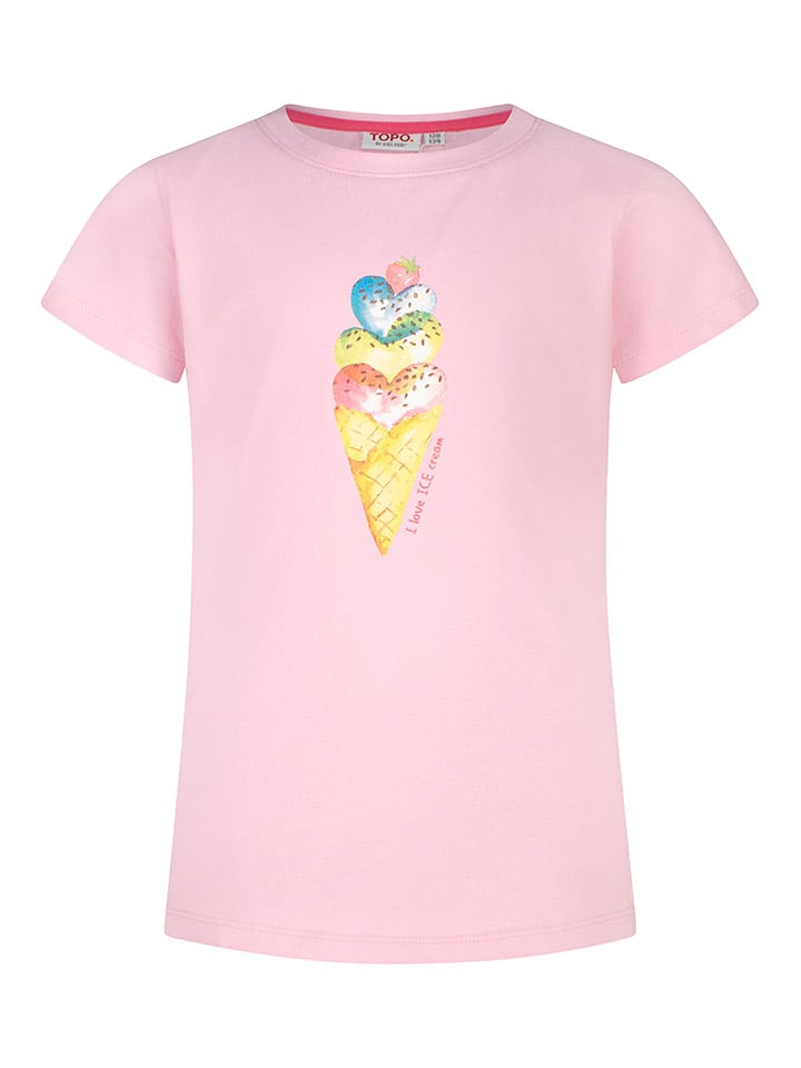 Topo Koszulka "Ice in blossom" w kolorze jasnoróżowym rozmiar: 116