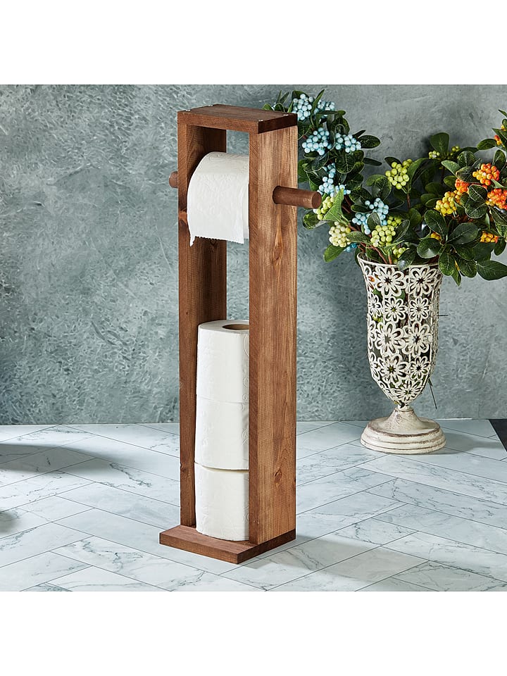 Scandinavia Concept Uchwyt w kolorze jasnobrązowym na papier toaletowy - 14 x 61 x 8 cm rozmiar: onesize