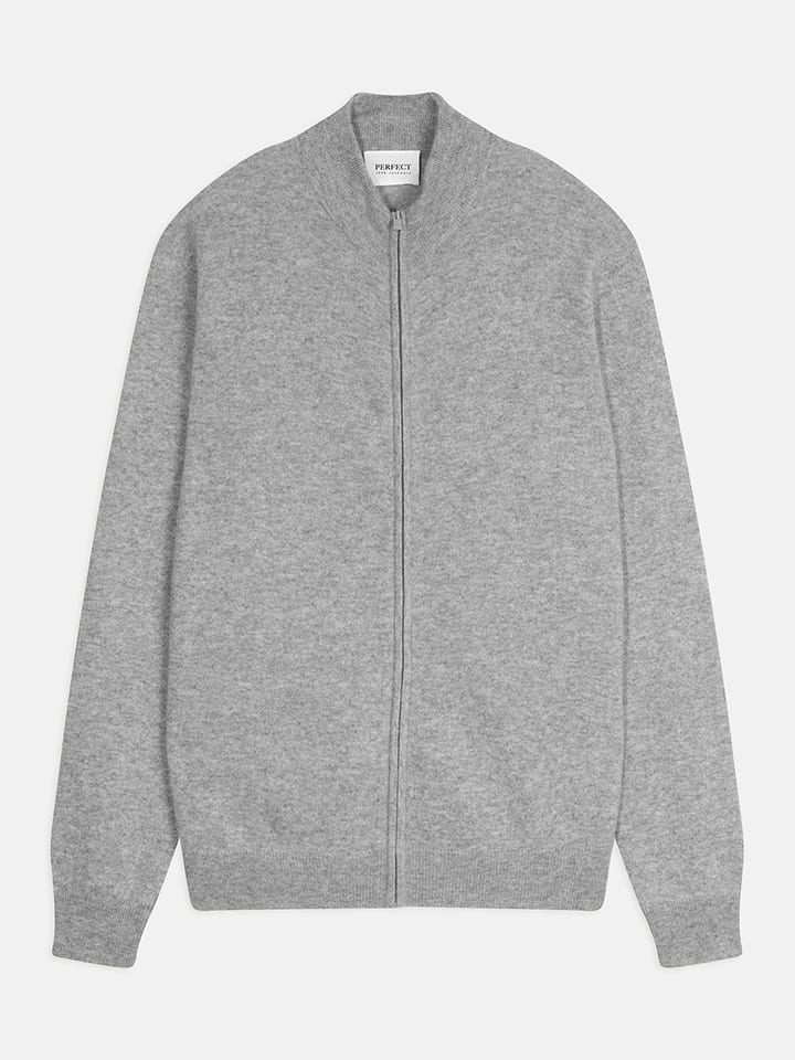 Perfect Cashmere Kaszmirowy kardigan "Jules" w kolorze jasnoszarym rozmiar: XL