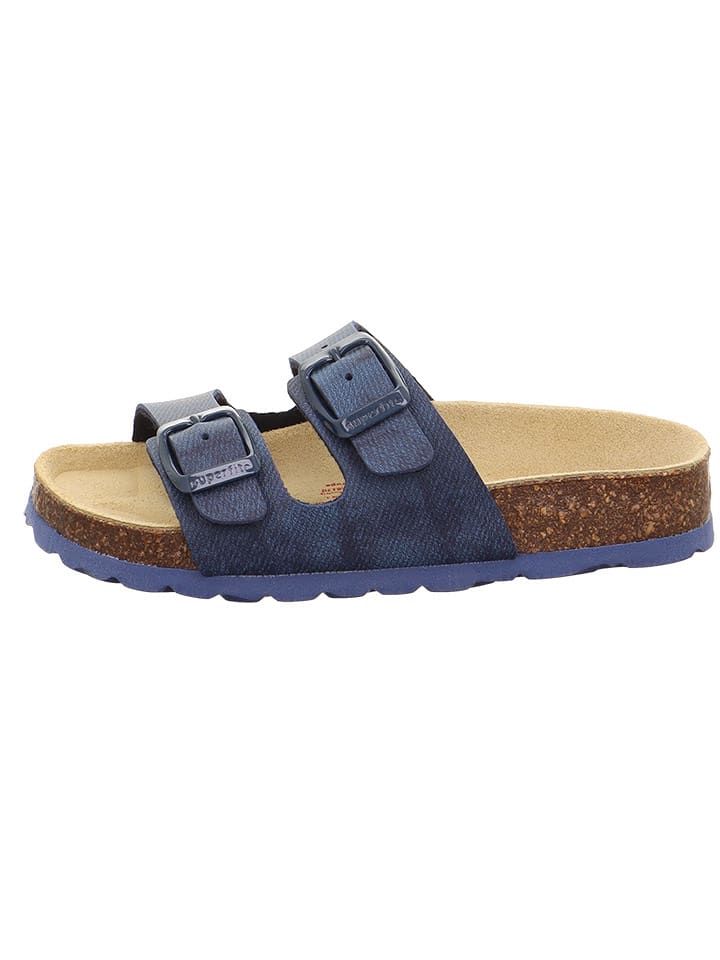 superfit Skórzane klapki w kolorze granatowym rozmiar: 28