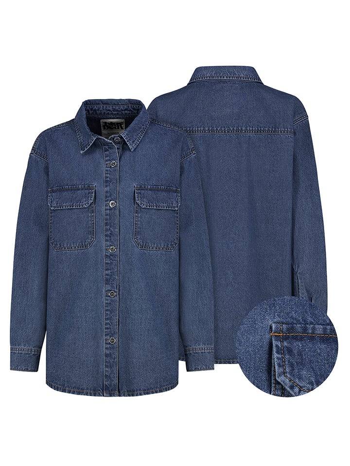 Sublevel Koszula dżinsowa w kolorze granatowym rozmiar: M