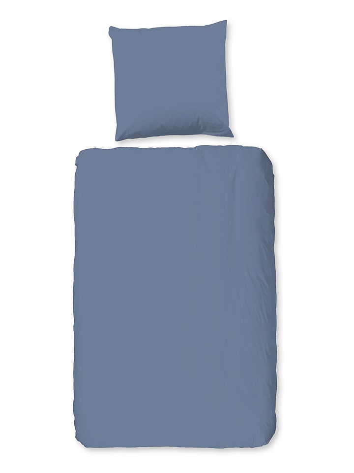 Good Morning Komplet pościeli flanelowej w kolorze niebieskim rozmiar: 135x200 cm