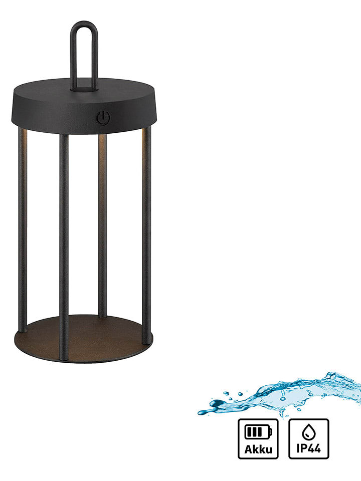 Just Light Lampa stołowa LED "Anselm" w kolorze czarnym - wys. 28,4 x Ø 12,8 cm rozmiar: onesize