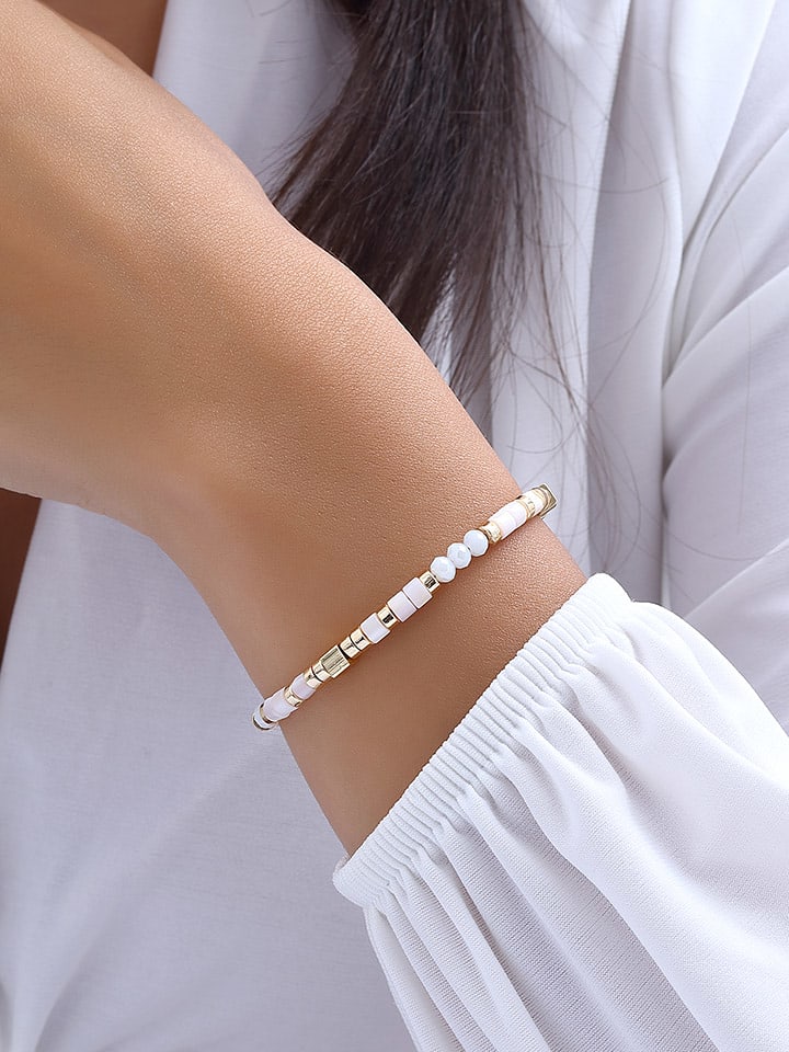 Nakkash Pozłacana bransoletka z masą perłową rozmiar: onesize