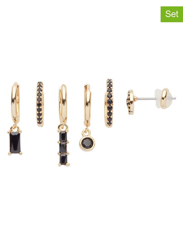 U.S. Polo Assn. Pozłacane kolczyki (6 szt.) z kryształami rozmiar: onesize