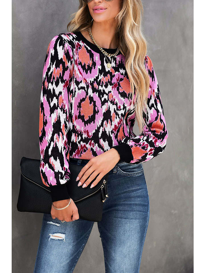 Milan Kiss Sweter ze wzorem rozmiar: S