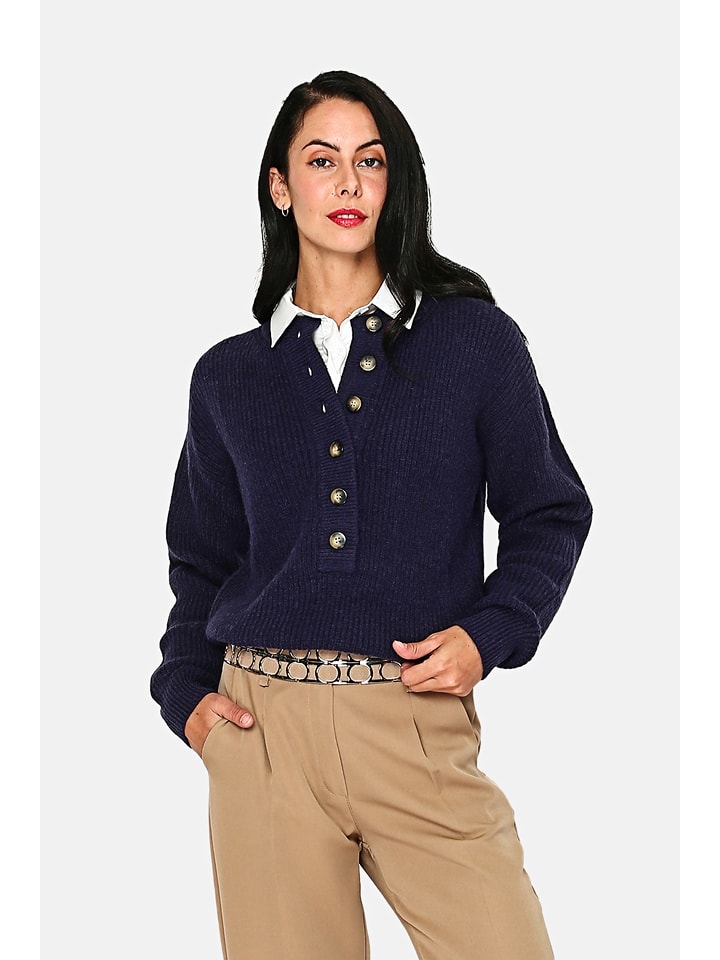 ASSUILI Sweter w kolorze granatowym rozmiar: 40