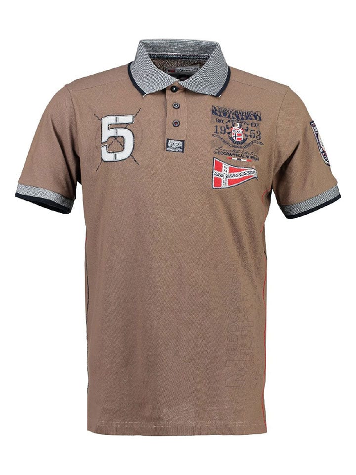 Geographical Norway Koszulka polo "Kantibe" w kolorze brązowym rozmiar: 128