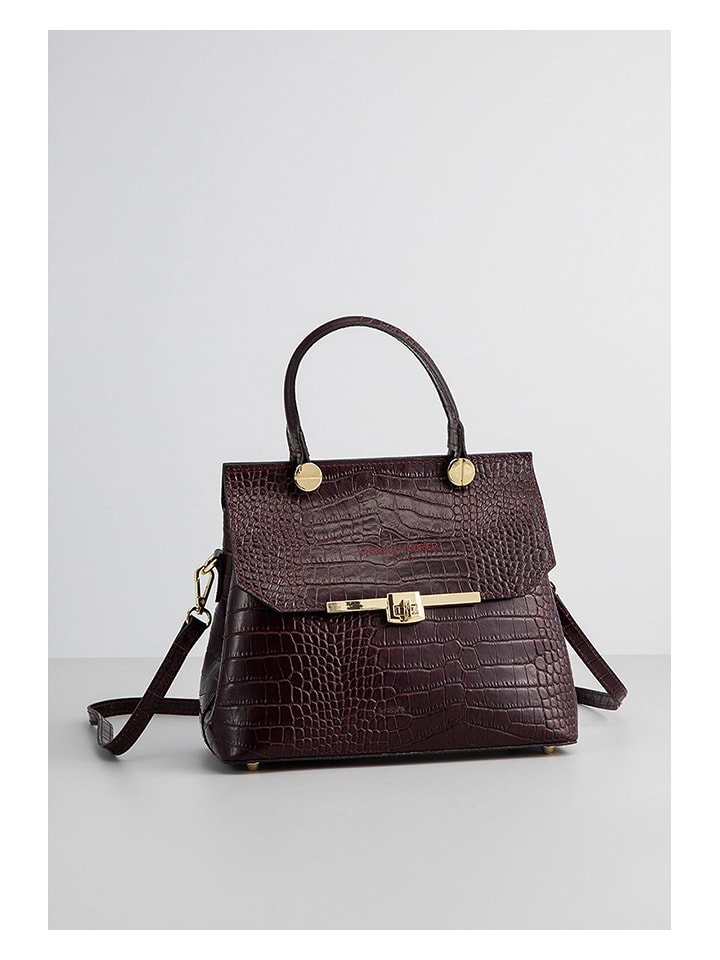 Christian Laurier Skórzana torebka "Emy" w kolorze bordowym - 27 x 19 x 12 cm rozmiar: onesize