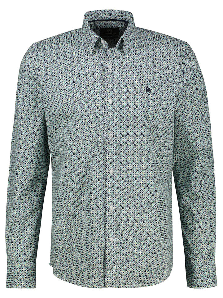 Lerros Koszula w kolorze błękitnym ze wzorem rozmiar: M