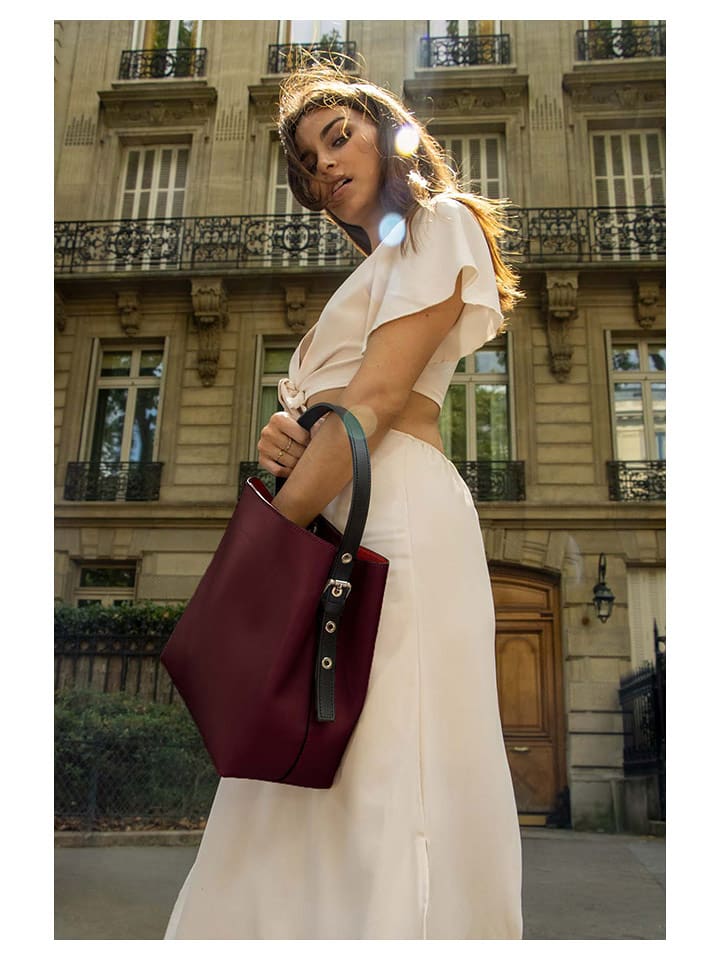 Christian Laurier Skórzana torebka "Jeny" w kolorze bordowym - 29 x 32 x 13 cm rozmiar: onesize