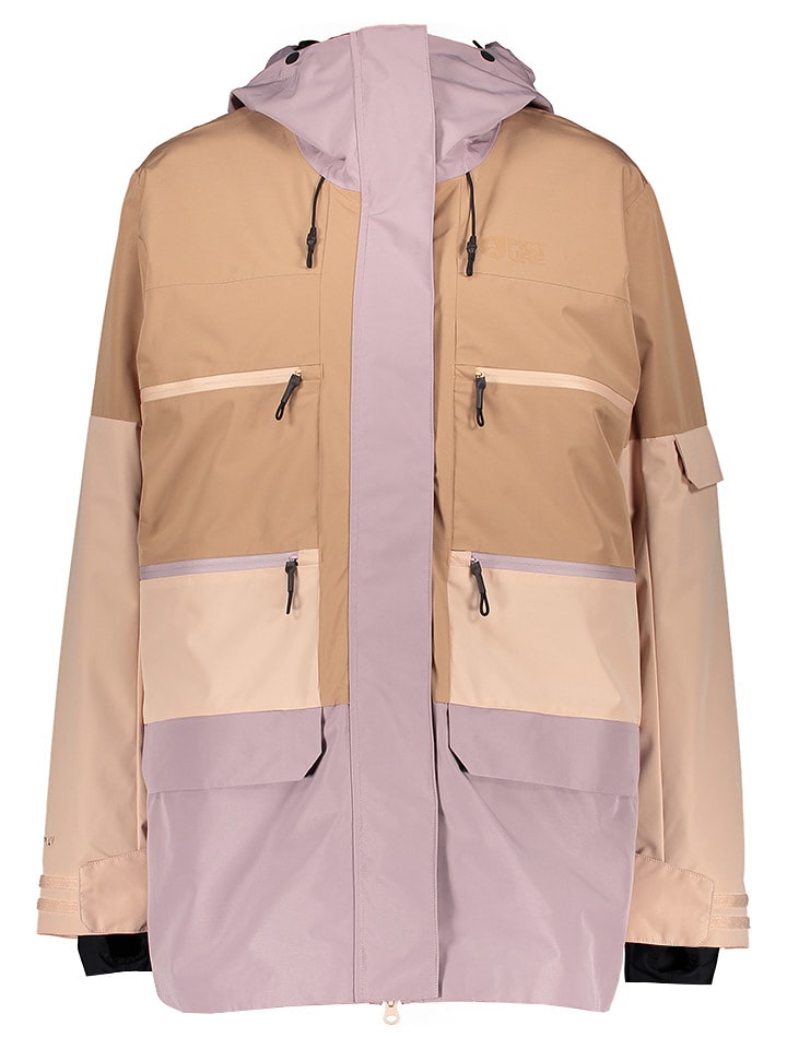 PICTURE Kurtka narciarska "U68" w kolorze jasnoróżowo-jasnobrązowym rozmiar: XS