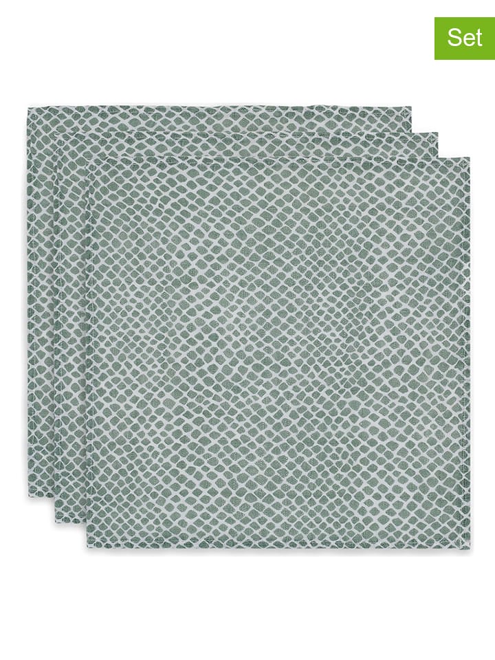 Jollein Chustki (3 szt.) w kolorze zielonym do odbijania - 31 x 31 cm rozmiar: onesize