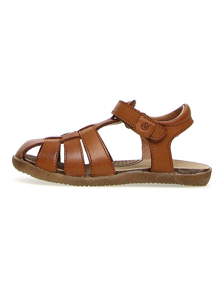 Naturino Skórzane półsandały "Scout" w kolorze brązowym rozmiar: 23