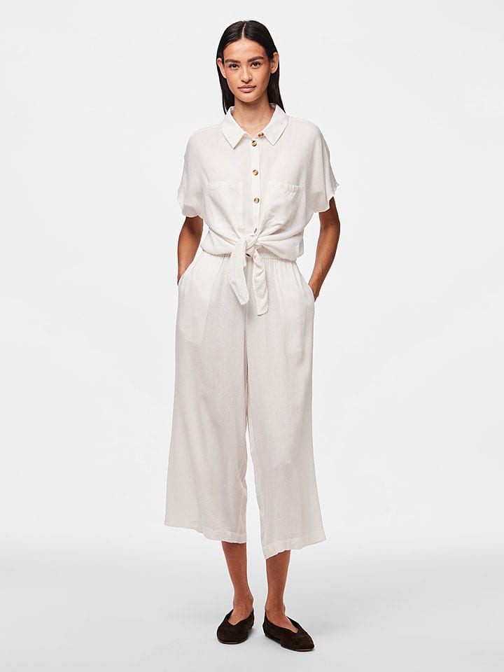 Pieces Bluzka "Pia" w kolorze białym rozmiar: M