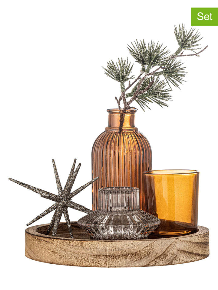 Bloomingville 6-częściowy zestaw w kolorze beżowo-jasnobrązowym - wys. 22,5 x Ø 18 cm rozmiar: onesize