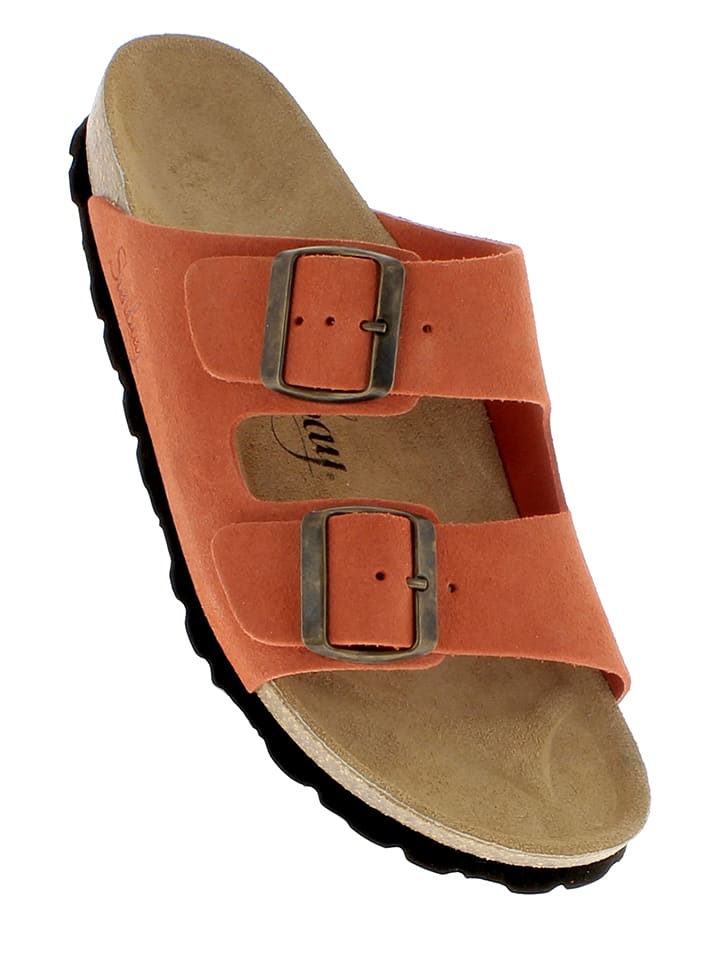 Sunbay Skórzane klapki w kolorze pomarańczowym rozmiar: 40