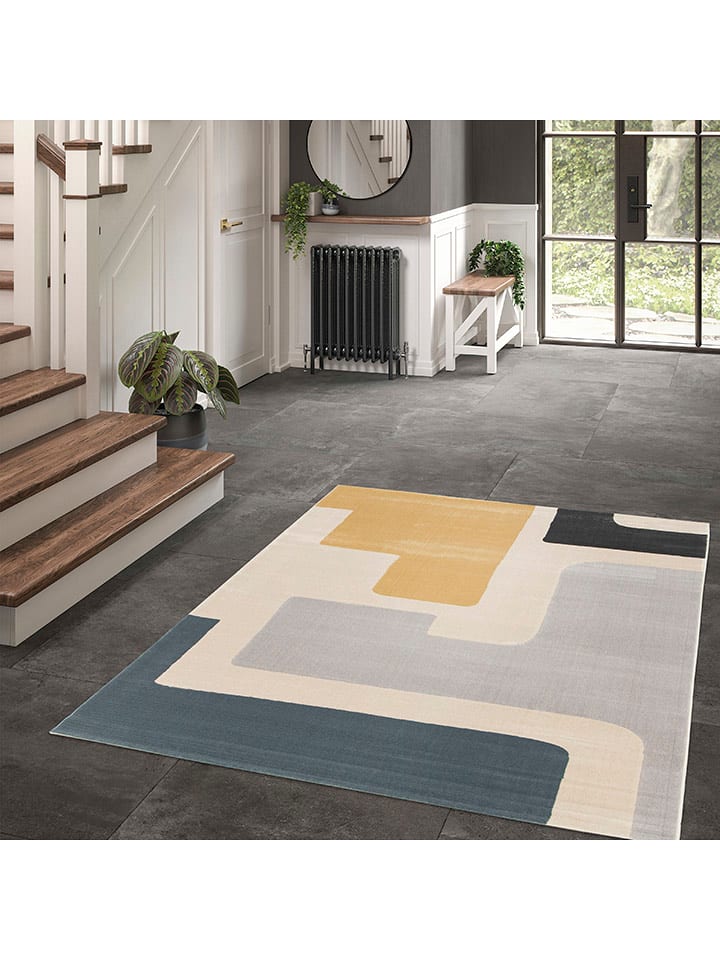 bobochic Dywan "Monique" w kolorze żółto-niebiesko-kremowym rozmiar: 120x170 cm