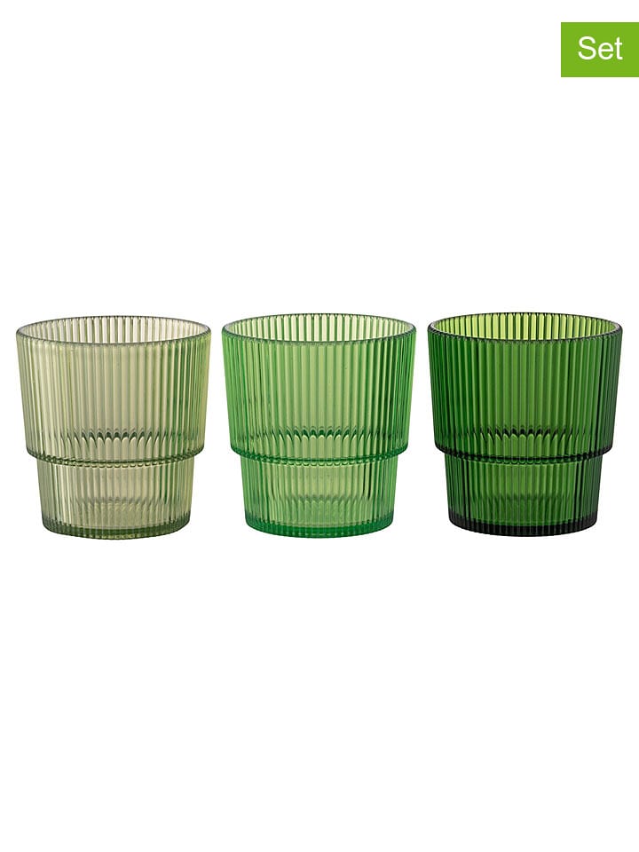 Villa d´Este Szklanki (12 szt.) "Unico" w kolorze zielono-oliwkowym - 300 ml rozmiar: onesize