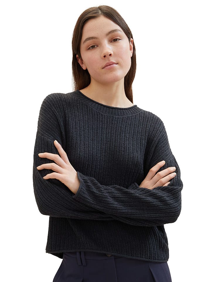 Tom Tailor Sweter w kolorze granatowym rozmiar: XS