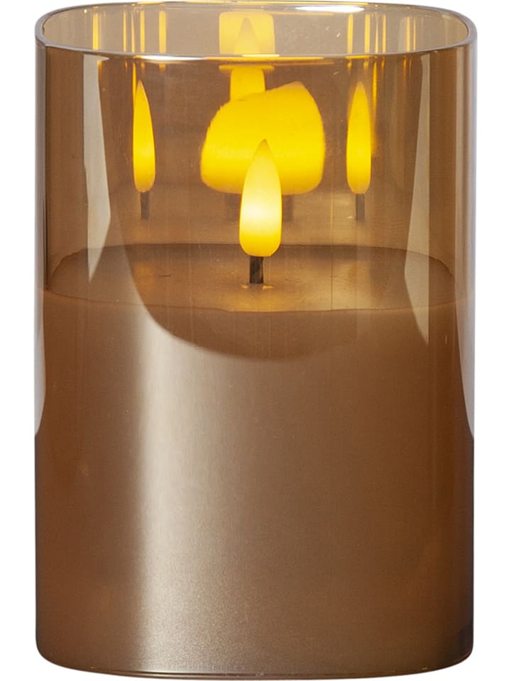 STAR Trading Świecznik LED "Flamme" w kolorze złotym - wys. 12,5 x Ø 9 cm rozmiar: onesize