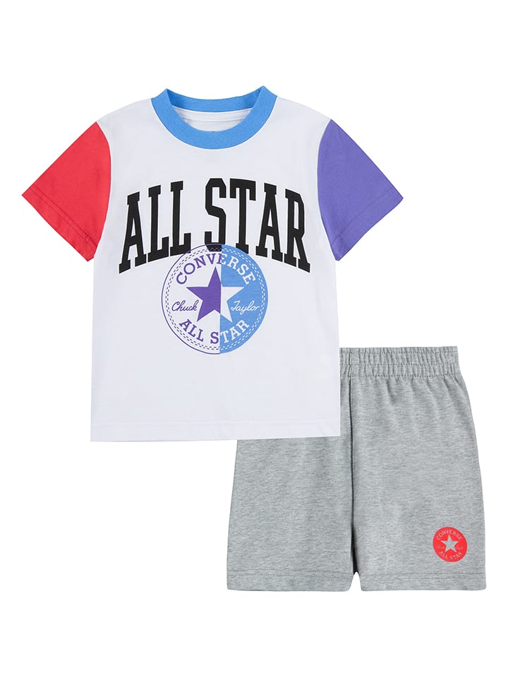 Converse 2-częściowy zestaw w kolorze biało-szarym rozmiar: 116/122