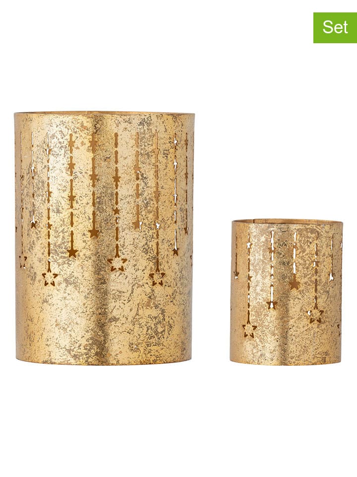 Bloomingville Świeczniki (2 szt.) ''Mista'' w kolorze złotym rozmiar: onesize