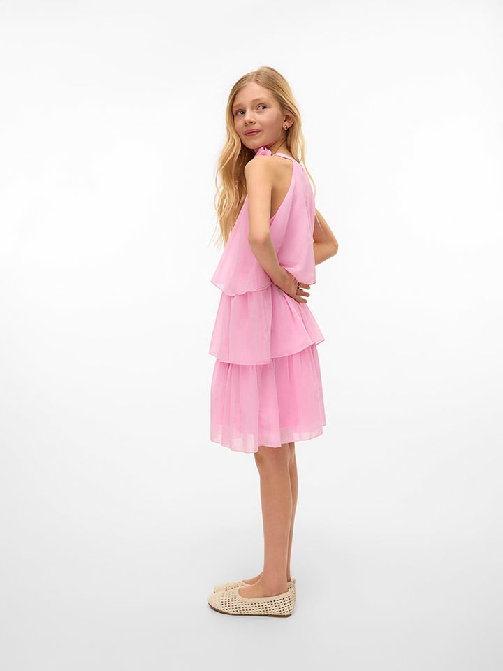 Vero Moda Girl Sukienka "Felicia" w kolorze jasnoróżowym rozmiar: 140