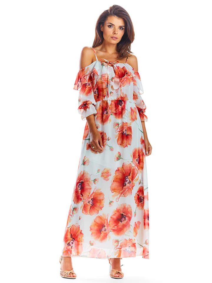 Awama Sukienka w kolorze czerwono-białym rozmiar: L