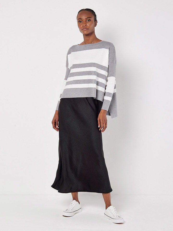 Apricot Sweter w kolorze szaro-białym rozmiar: L