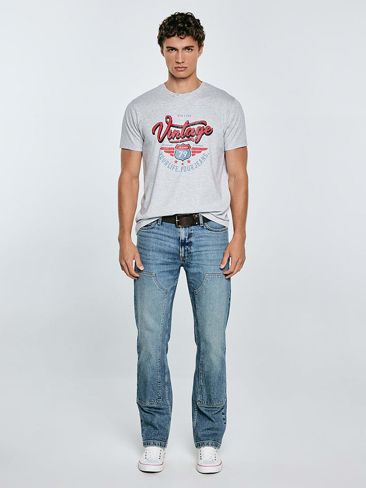 BIG STAR Koszulka "Merret" w kolorze szarym rozmiar: 4XL