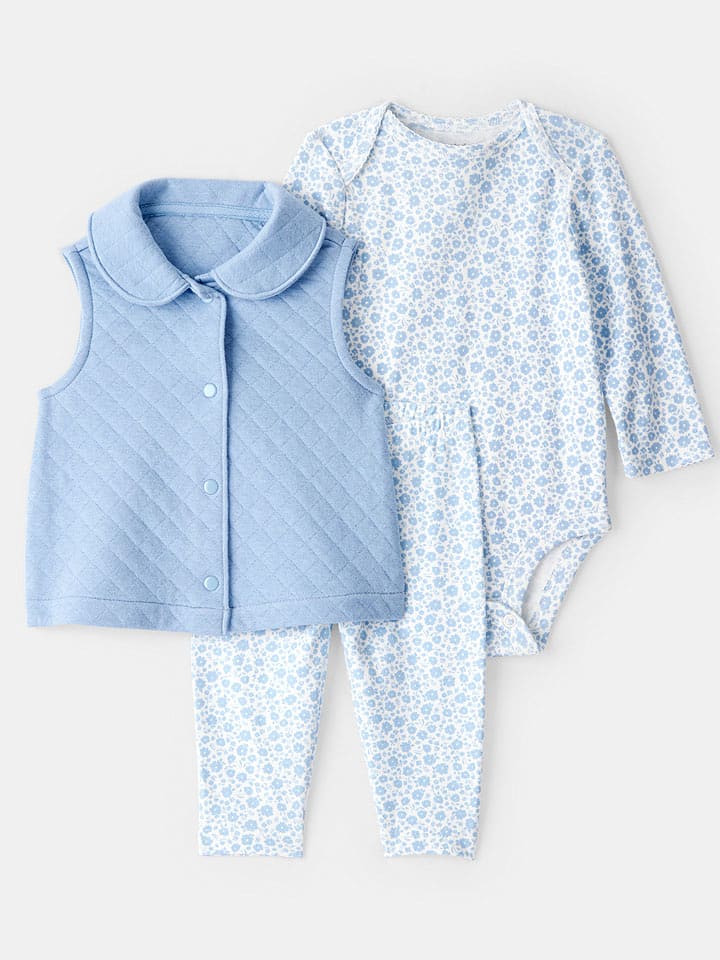 carter's 3-częściowy zestaw w kolorze błękitnym rozmiar: 86/92