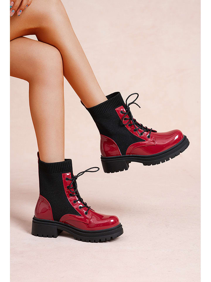 Foreverfolie Botki w kolorze czerwonym rozmiar: 40