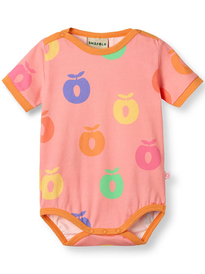 Småfolk Body w kolorze pomarańczowym ze wzorem rozmiar: 62