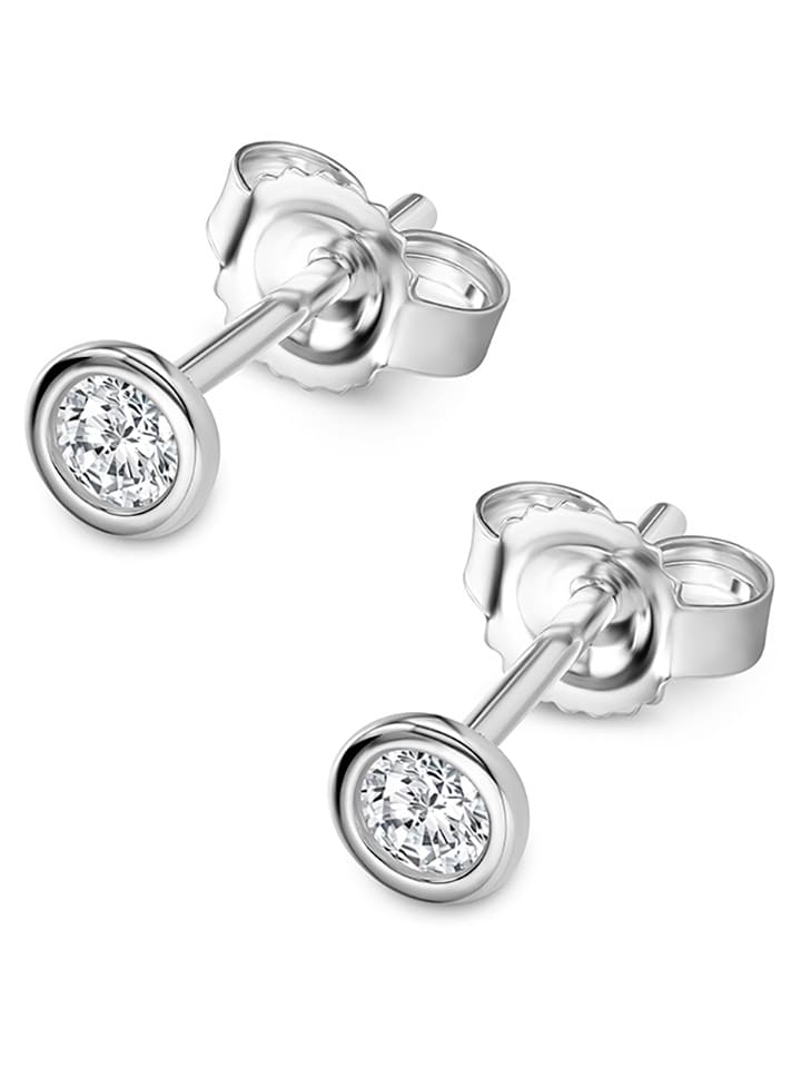 Revoni Złote kolczyki-wkrętki z diamentami rozmiar: onesize