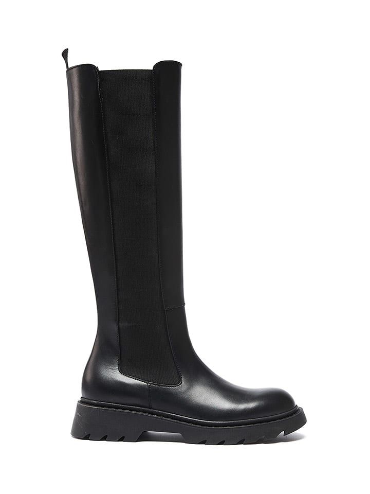 Frank Daniel Skórzane kozaki w kolorze czarnym rozmiar: 41