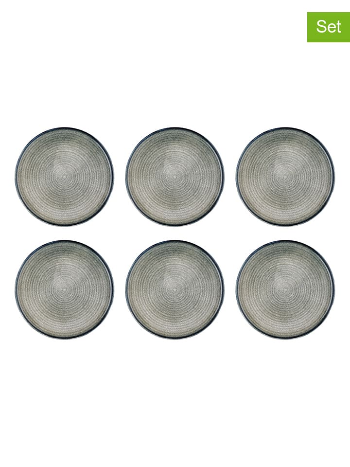 Björn Talerze obiadowe (6 szt.) "Zen" w kolorze szarym - Ø 28 cm rozmiar: onesize