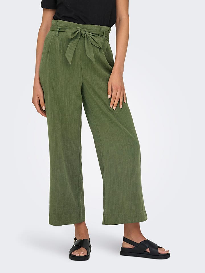 ONLY Spodnie w kolorze zielonym rozmiar: XL