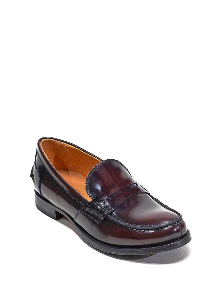 British Passport Skórzane mokasyny w kolorze bordowym rozmiar: 38