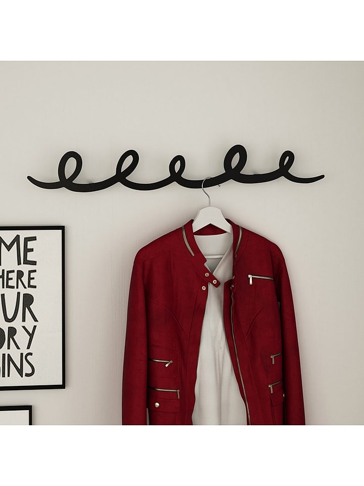 Scandinavia Concept Wieszak "Sing" w kolorze czarnym na ubrania - 84 x 12 x 4 cm rozmiar: onesize