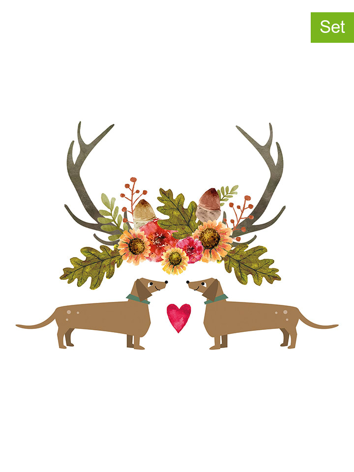 ppd Serwetki (40 szt.) "Waltraut & Walter" w kolorze biało-jasnobrązowym rozmiar: onesize