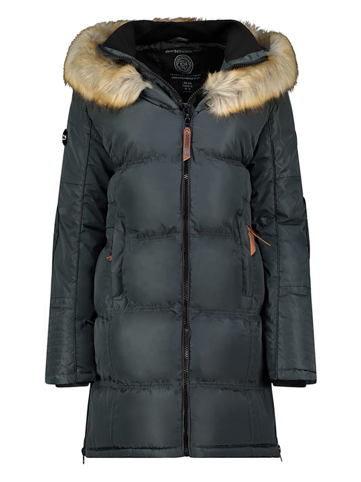 Geographical Norway Płaszcz pikowany w kolorze ciemnoszarym rozmiar: L