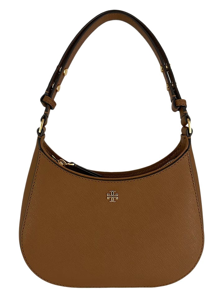 Tory Burch Skórzana torebka w kolorze jasnobrązowym - 21 x 15 x 4 cm rozmiar: onesize