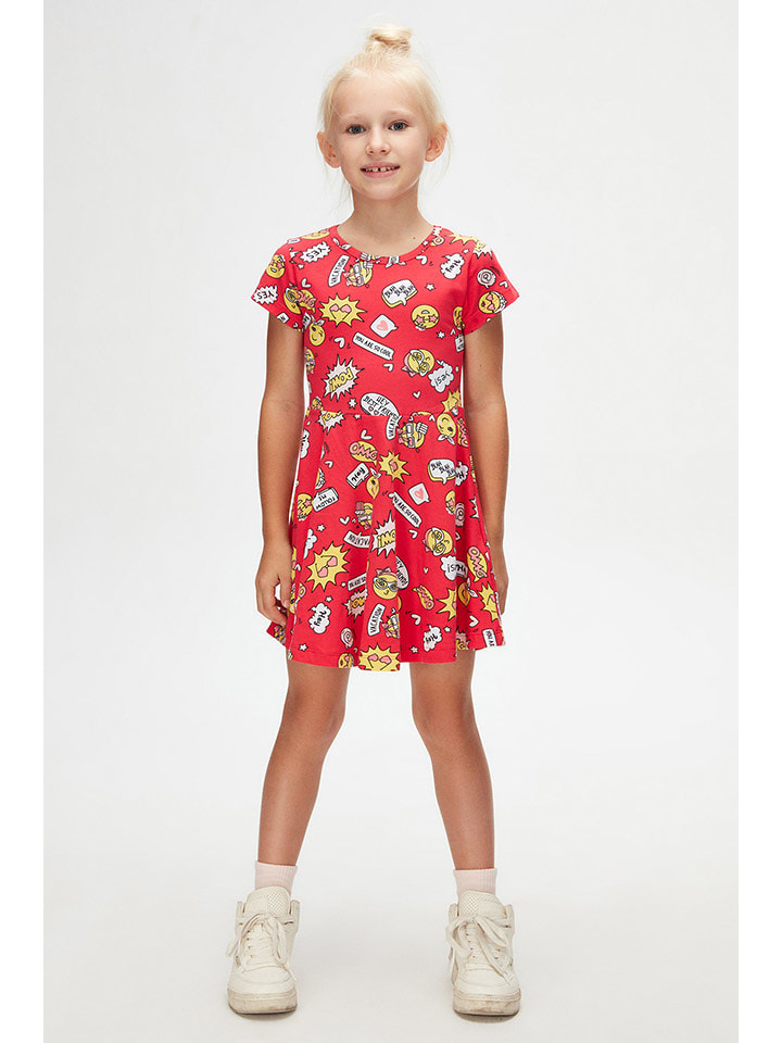 lovetti Sukienka w kolorze czerwonym ze wzorem rozmiar: 116