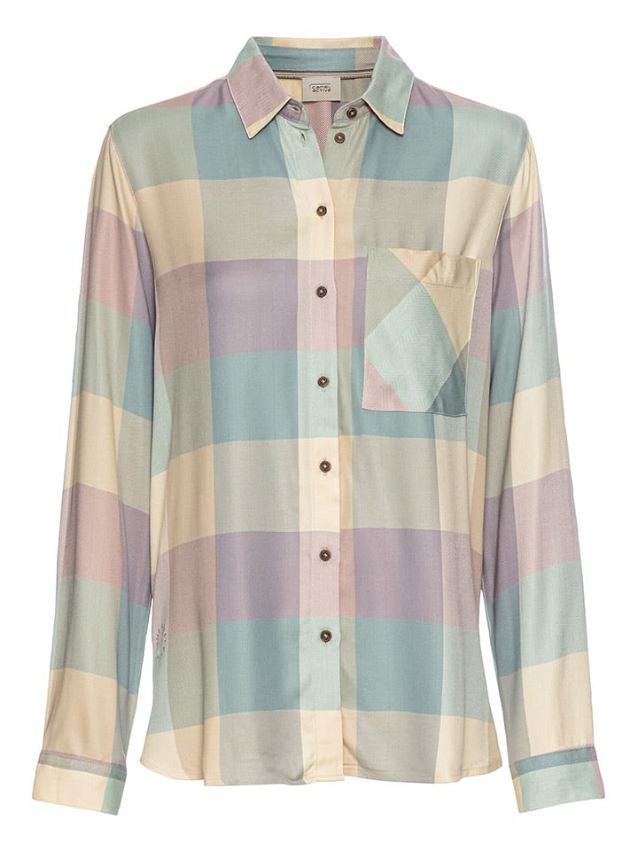 Camel Active Koszula w kolorze beżowo-turkusowo-fioletowym rozmiar: XXL