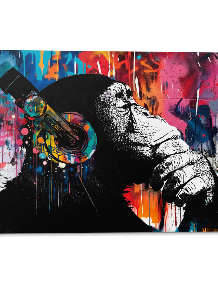 Orangewallz Druk artystyczny "Chimp Stereo" rozmiar: 60x90 cm