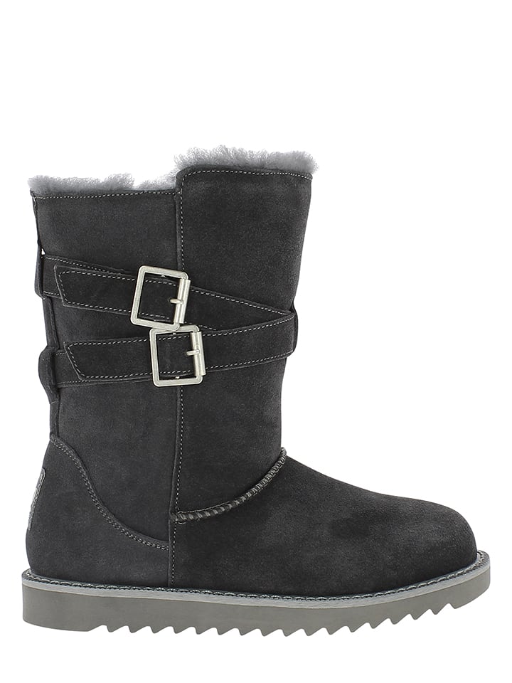 NICEBAY Skórzane kozaki zimowe "Mells Waterproof" w kolorze szarym rozmiar: 38