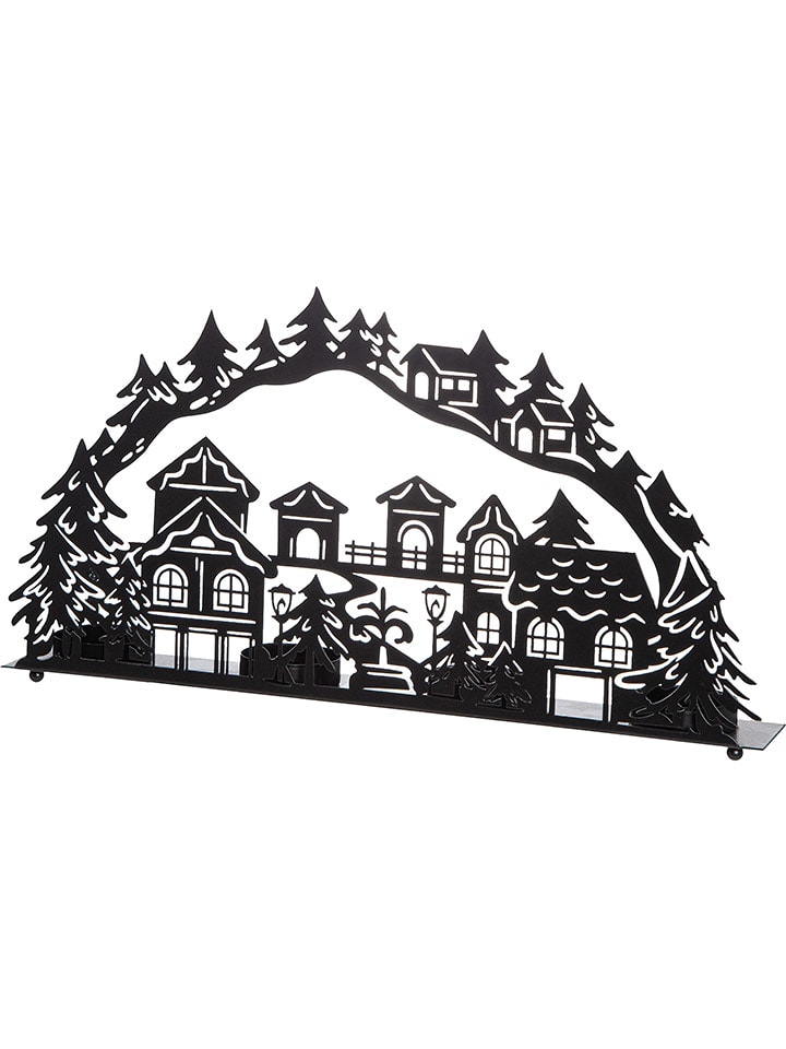 GILDE Świecznik "Montana" w kolorze czarnym rozmiar: onesize