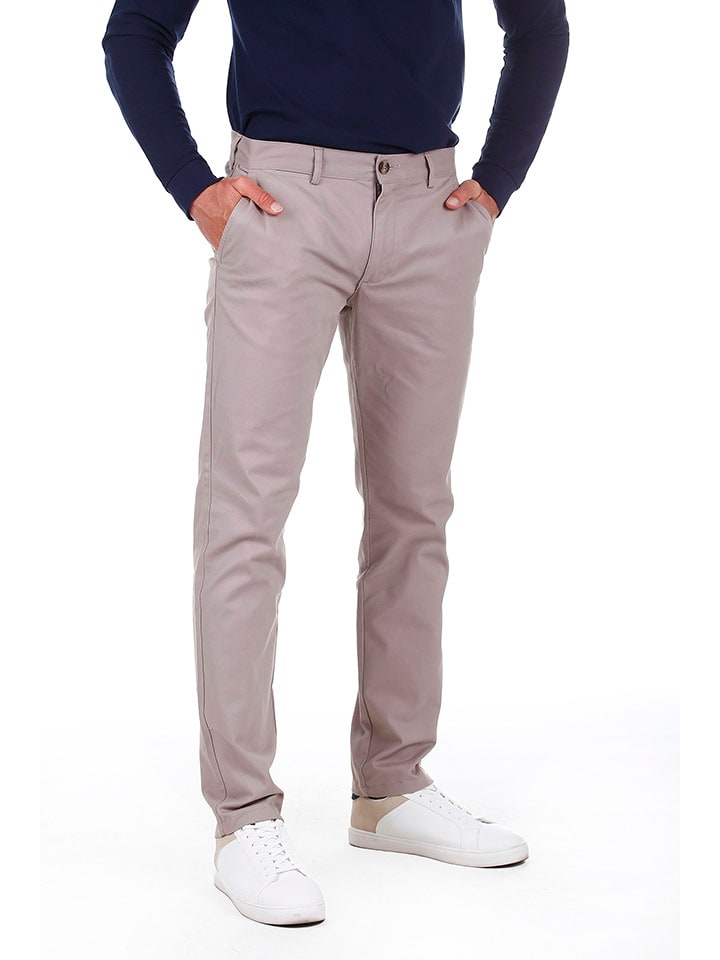 The Time of Bocha Spodnie chino w kolorze szarobrązowym rozmiar: 46