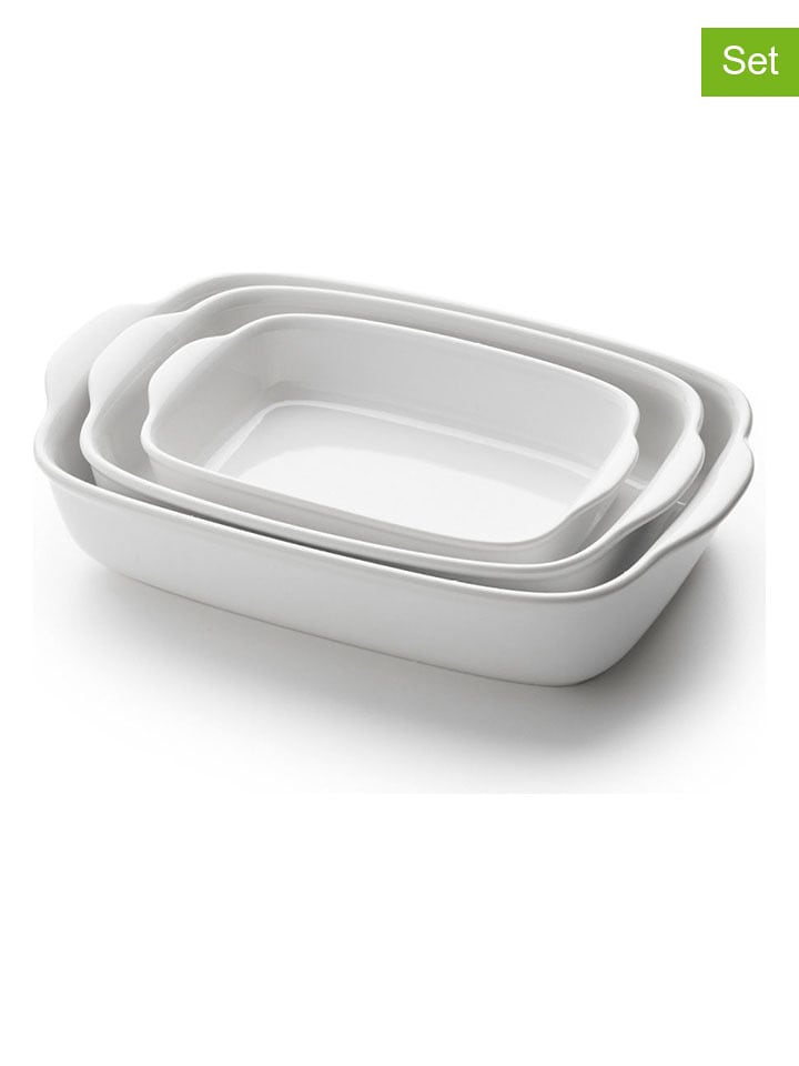 Brandt Formy (3 szt.) w kolorze białym do zapiekania rozmiar: onesize